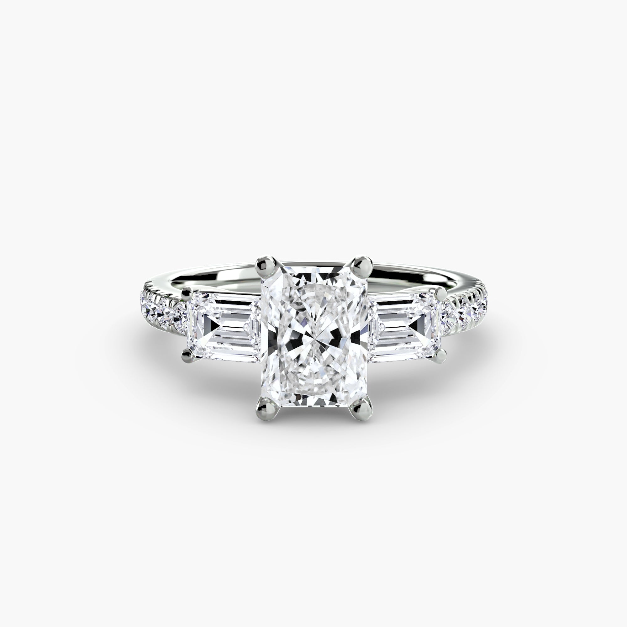ELARIA Pavé Trilogy Ring