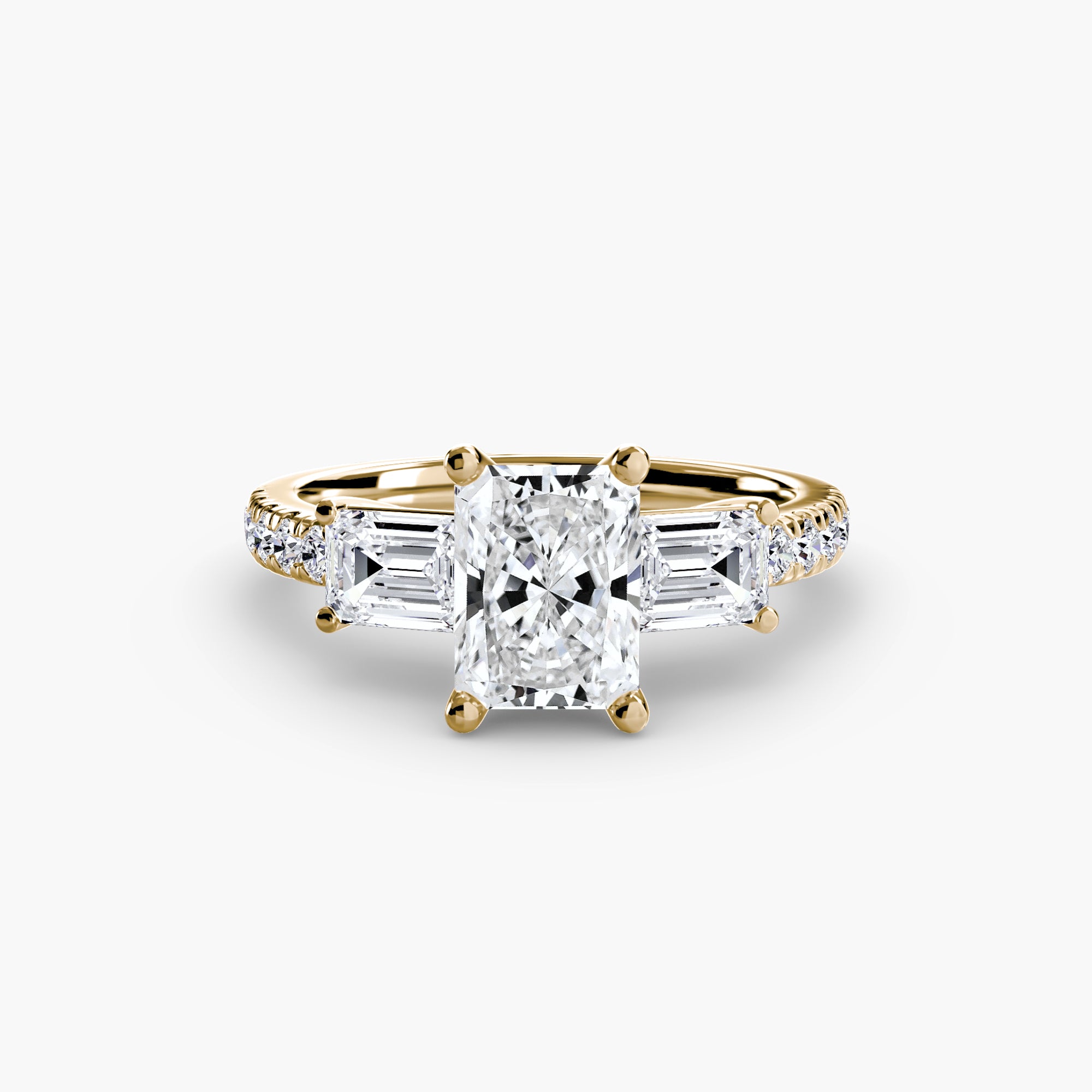ELARIA Pavé Trilogy Ring