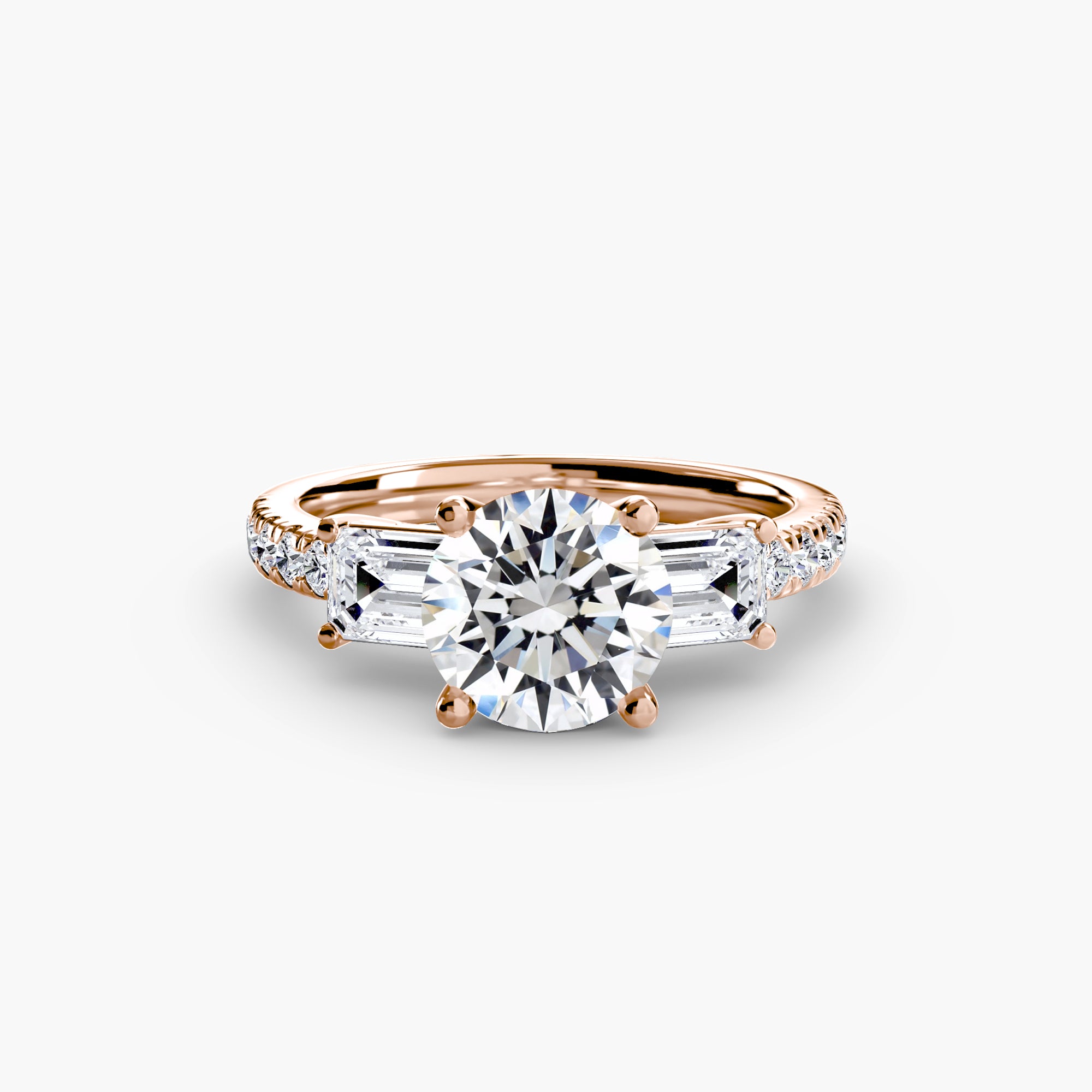 ELARIA Pavé Trilogy Ring
