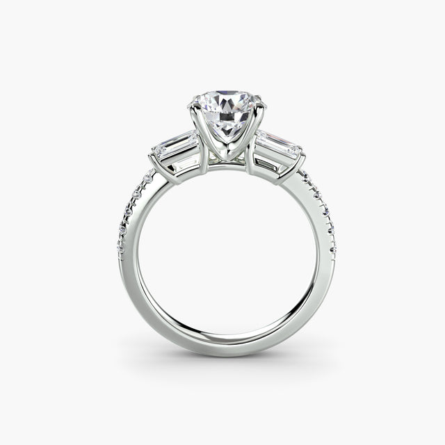 ELARIA Pavé Trilogy Ring