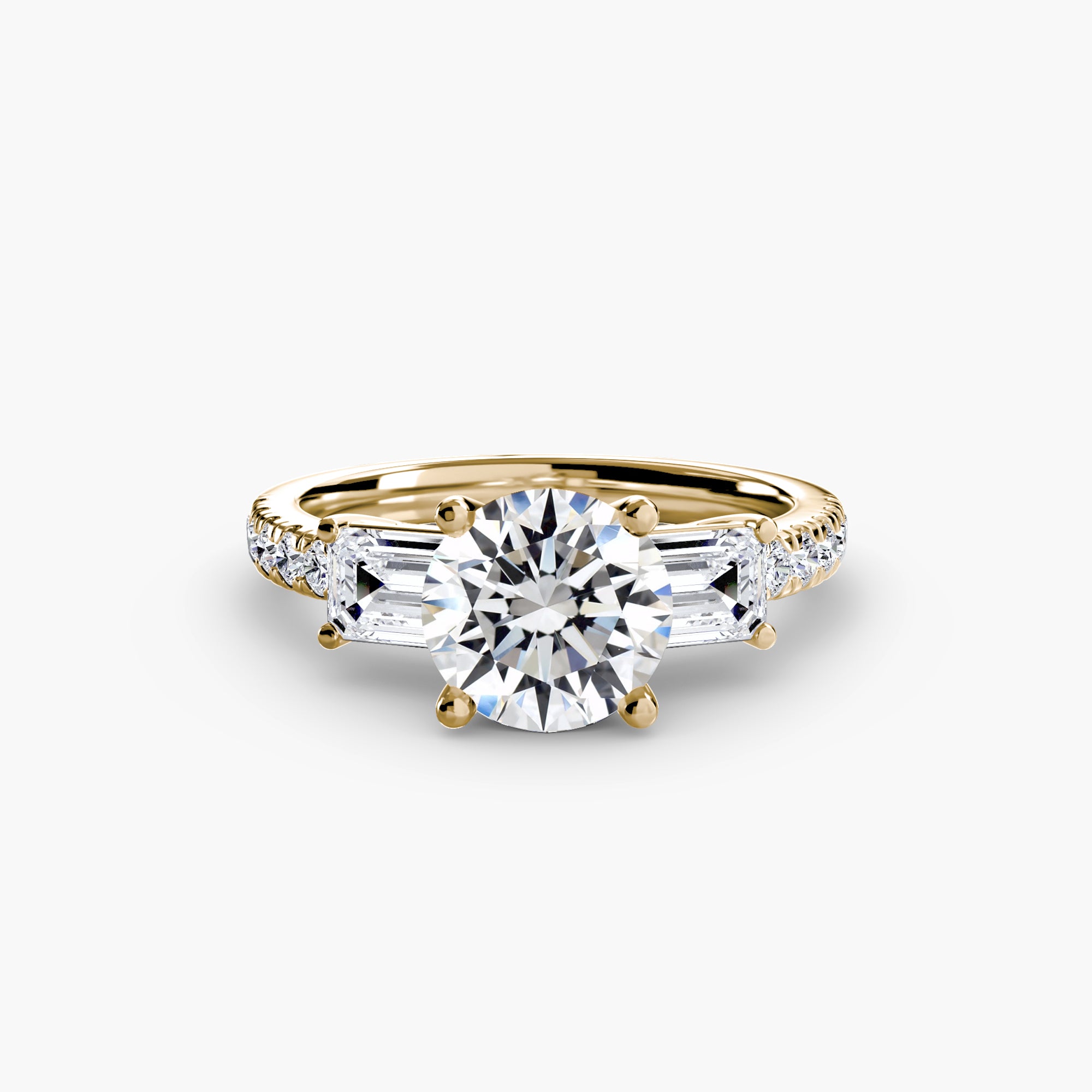 ELARIA Pavé Trilogy Ring