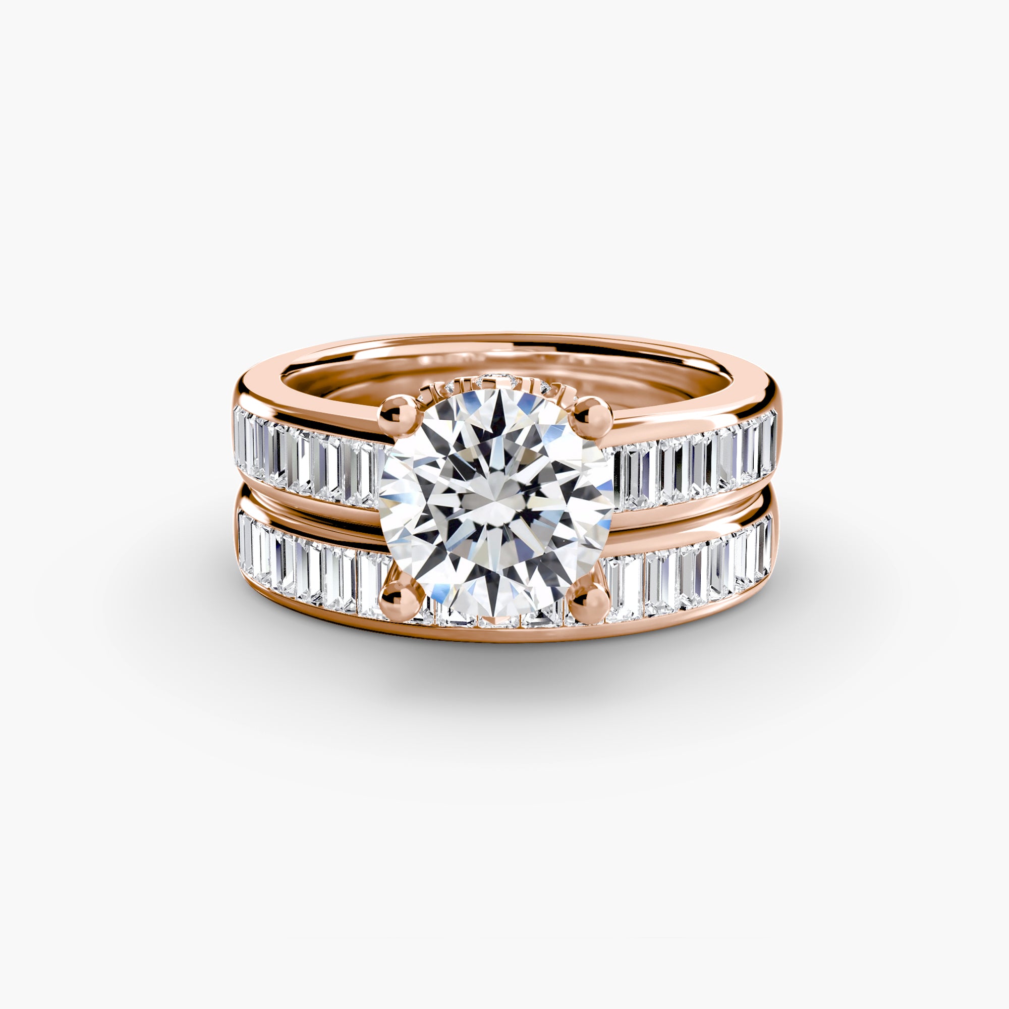 ALVARA Baguette Channel Ring
