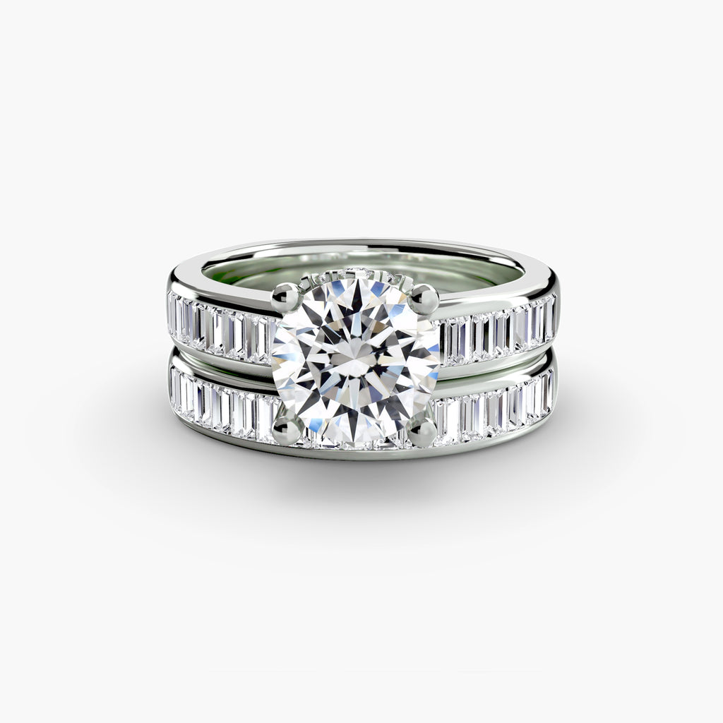 ALVARA Baguette Channel Ring