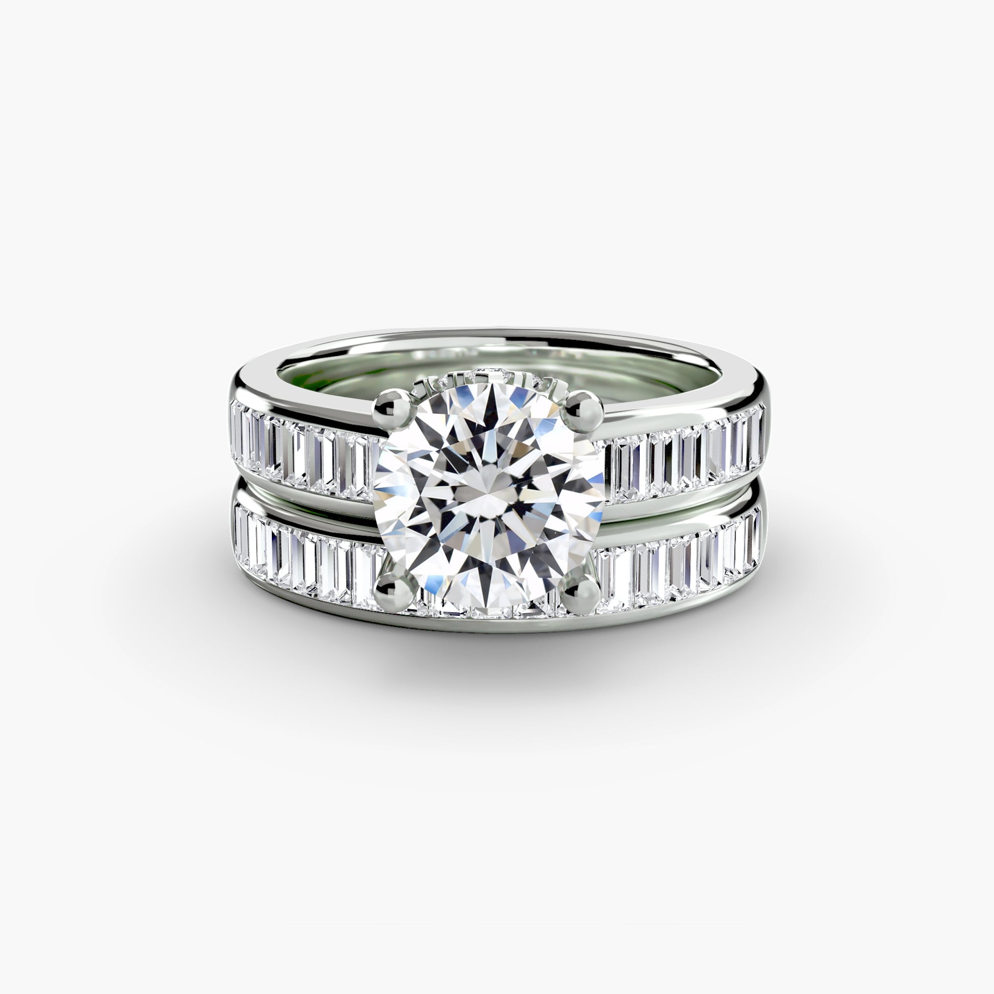 ALVARA Baguette Channel Ring