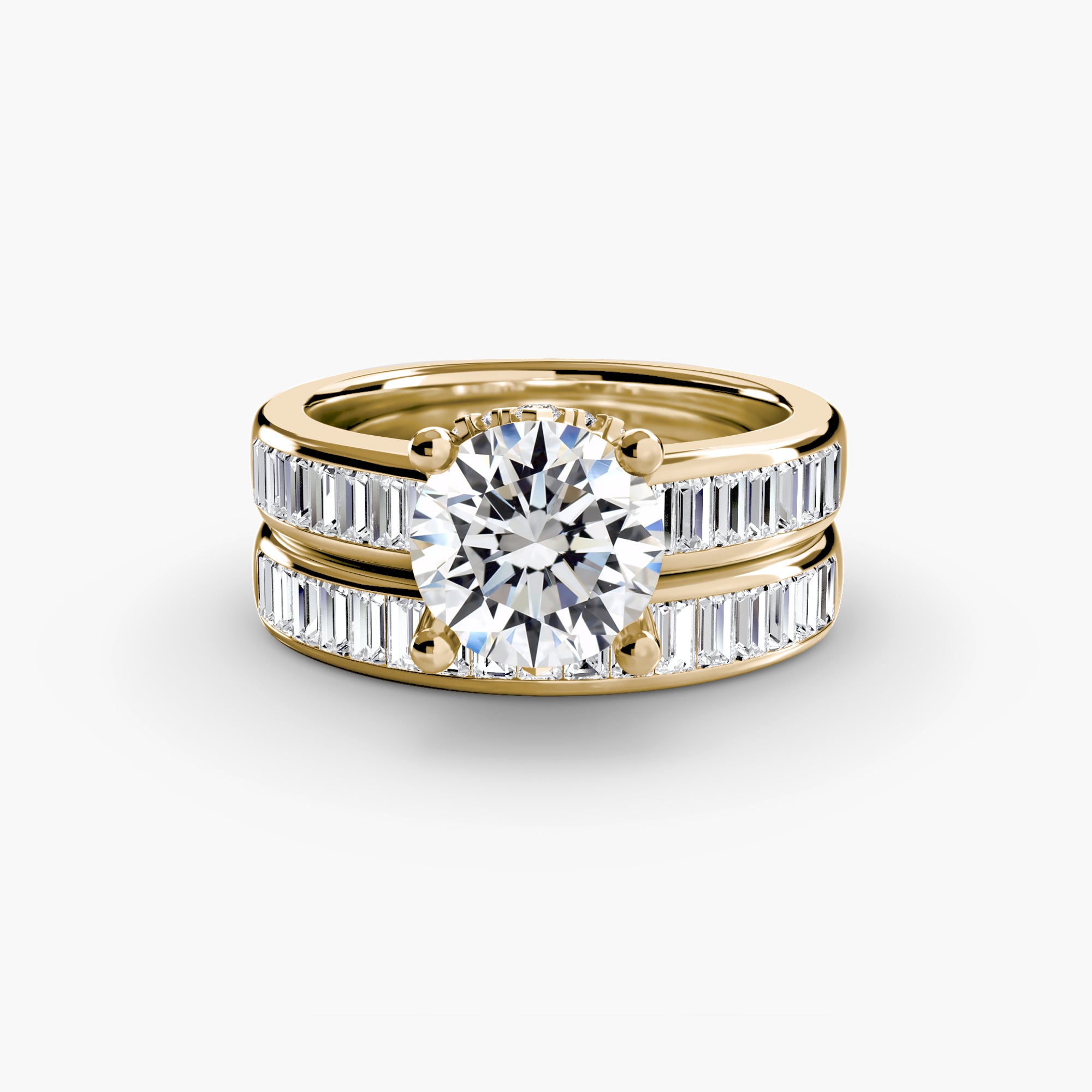 ALVARA Baguette Channel Ring