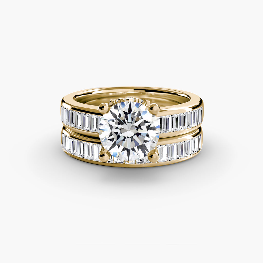 ALVARA Baguette Channel Ring