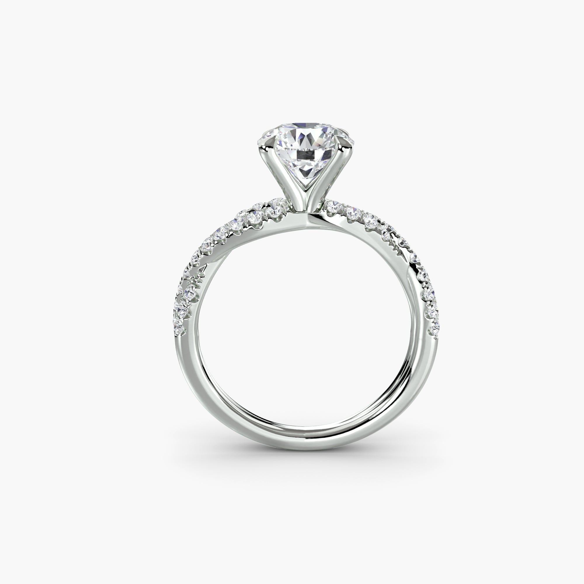Solara Pavé Ring – Round Cut